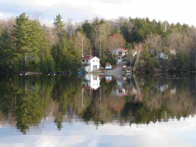 View of Eels Lake Cottages and Marina