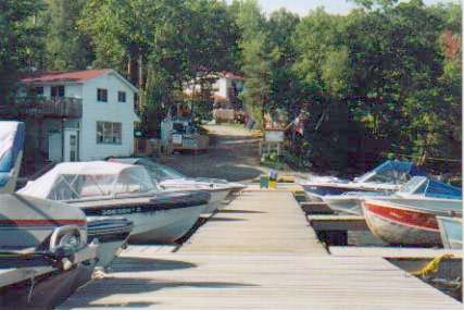 view of docks at Eels Lake Cottages and Marina
