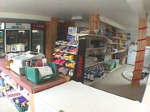 interior of convenience store at Eels Lake