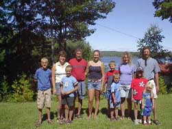 a vacationing family at Eels Lake